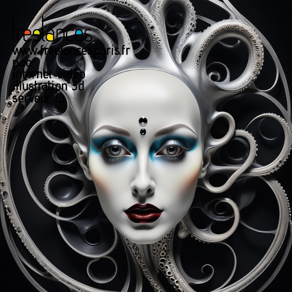 Pao mise en page internet vidéo illustration 3d serveur IA générative AI freelance paris studio de création magazines ufvasiw0